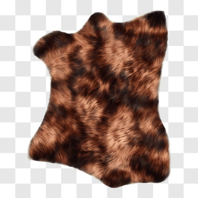 Download Brown and Black Fur Rug - Animal Skin Decor PNG Online ...