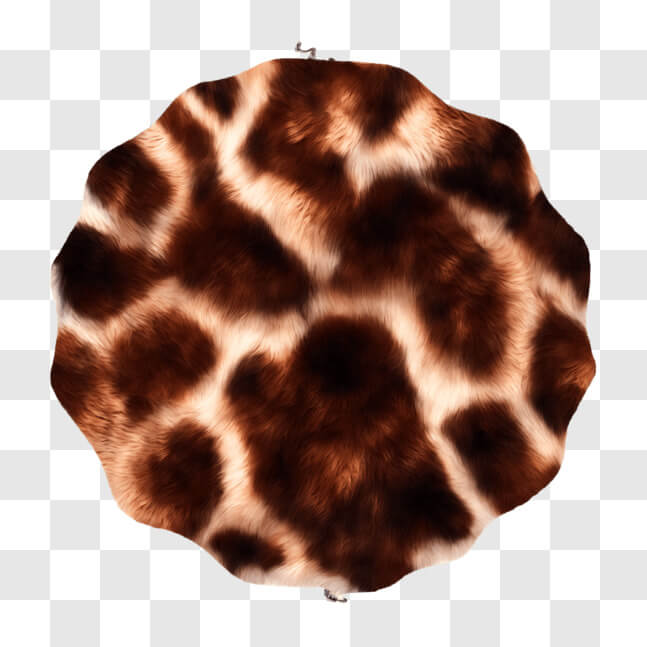 Giraffe Texture Rug Download Round Giraffe Print Rug in Brown and White PNGs Online ...