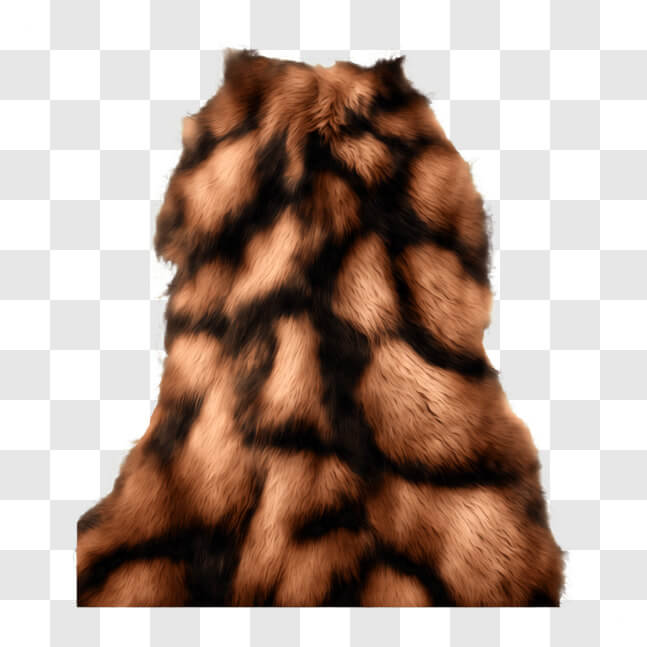 Download Close-up of a Brown and Black Furry Animal PNG Online ...