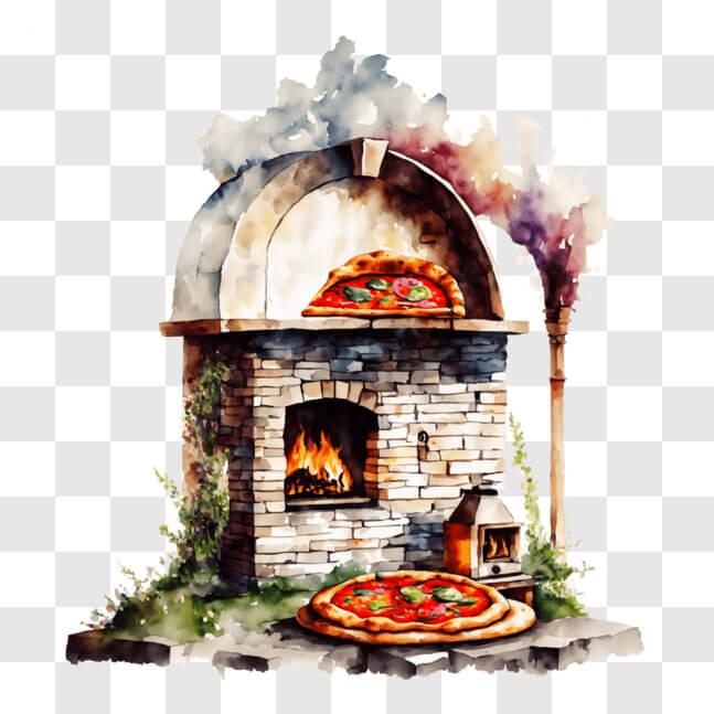 Download Outdoor Pizza Oven with Fire and Wood PNGs Online - Creative ...