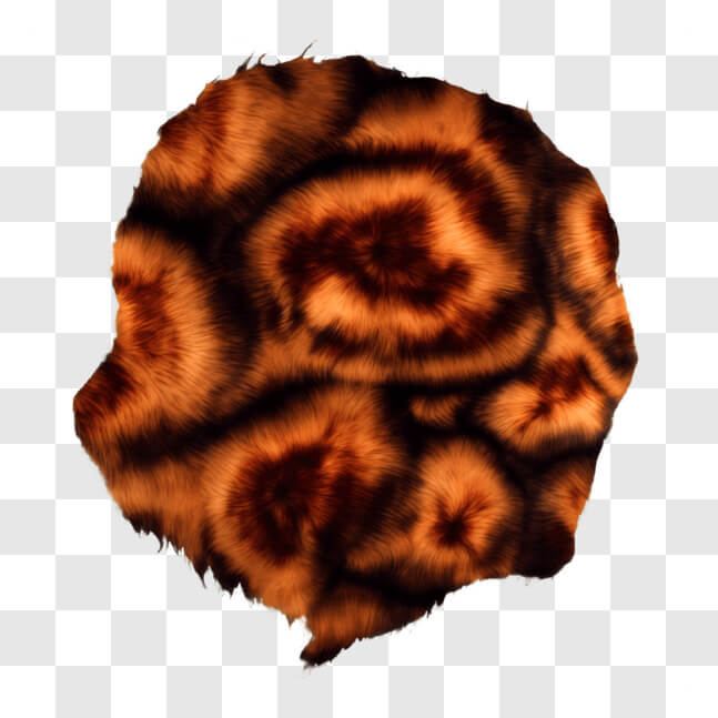 Download Soft and Fluffy Head Covering in Brown and Orange PNG Online ...
