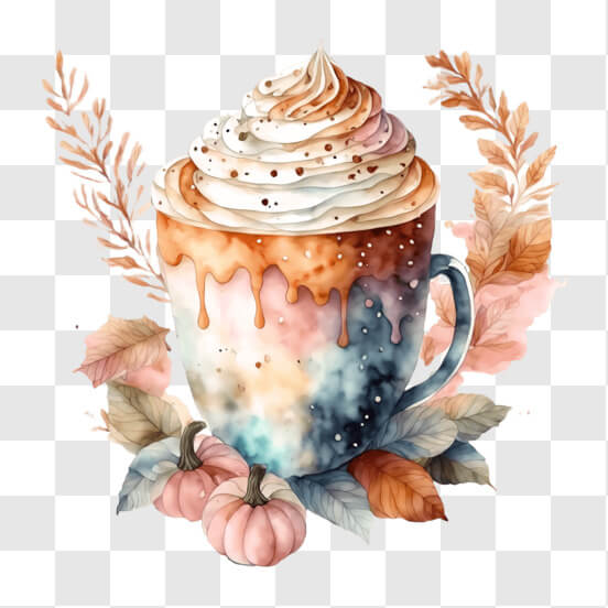 Download Delicious Cup of Coffee with Whipped Cream and Smiling Face ...