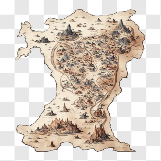 Download Imaginary World Map for Fantasy Games PNGs Online - Creative ...