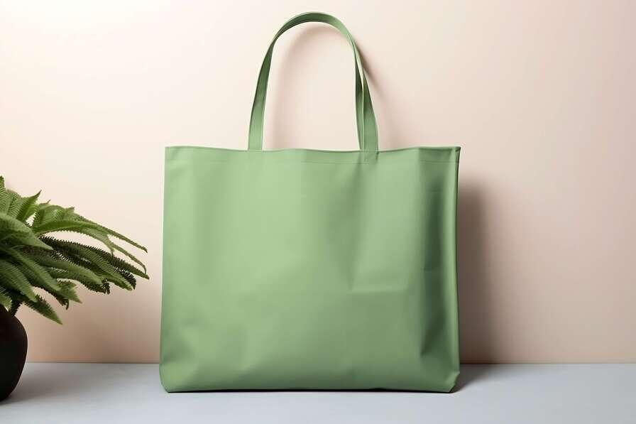 Download Green Tote Bag Mockup with Potted Plants Mockups Online ...