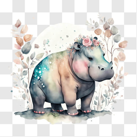 Cute Hippo Tumbler Png, Hippo 20oz Skinny Tumbler, Hippo Floral Tumbler  Wrap, Hippo Sublimation Design, Watercolor Hippo Png, Instant Download - So  Fontsy