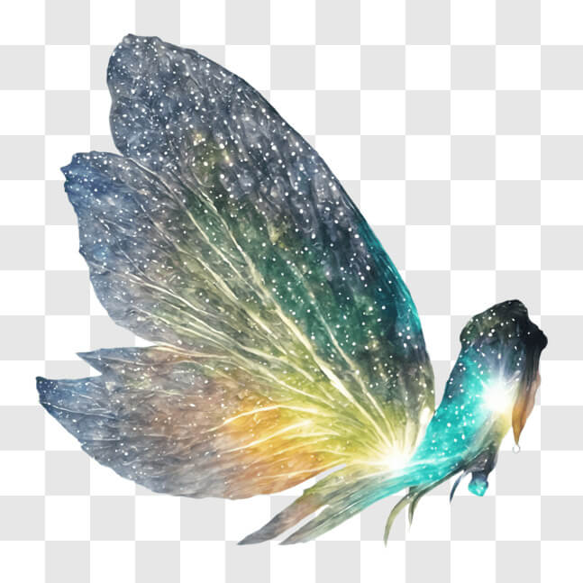 Download Colorful Fairy Wings in Space PNGs Online - Creative Fabrica
