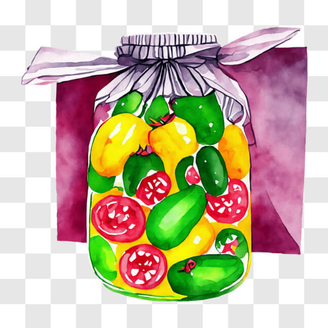 Download Jar of Colorful Fruits and Vegetables Ready to Eat PNG Online ...