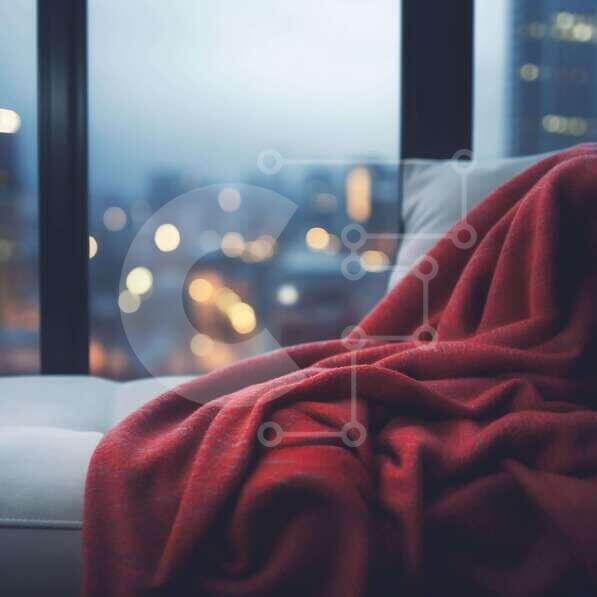 Cozy Home Interior with Scenic City View stock photo | Creative Fabrica - Cozy City Living Interior