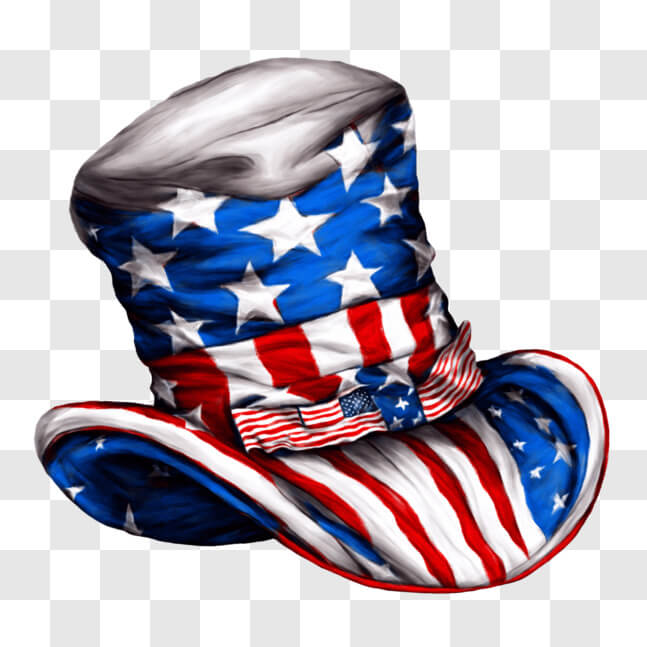 Download Celebrate with Patriotic American Flag Top Hat PNG Online ...