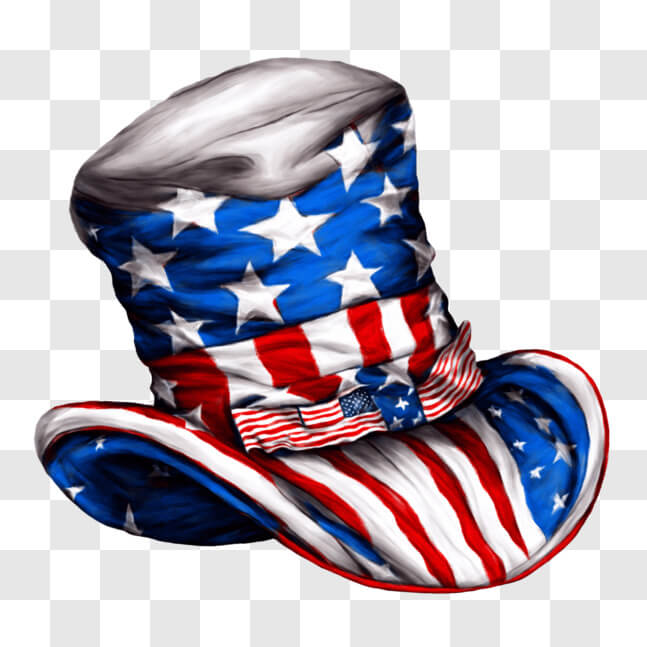 Download Patriotic American Flag Top Hat for 4th of July Celebration ...