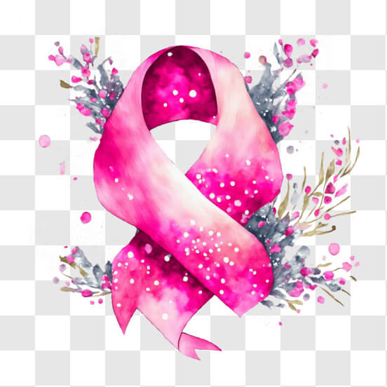 Watercolor Pink Ribbons Backgrounds Graphic by Chinnisha Arts