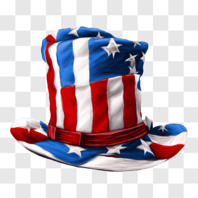 Download Patriotic American Flag Top Hat for 4th of July PNG Online ...