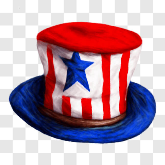 Download Red, White, and Blue American Flag Top Hat PNG Online ...