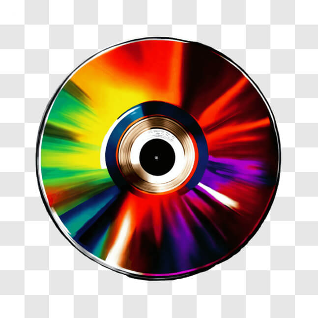 Download Colorful Spinning CD Disc PNGs Online - Creative