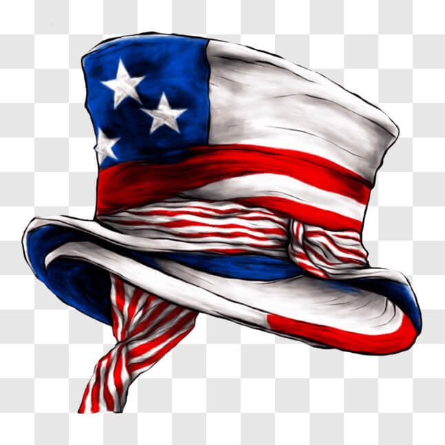 Download Patriotic American Flag Top Hat for 4th of July and National ...
