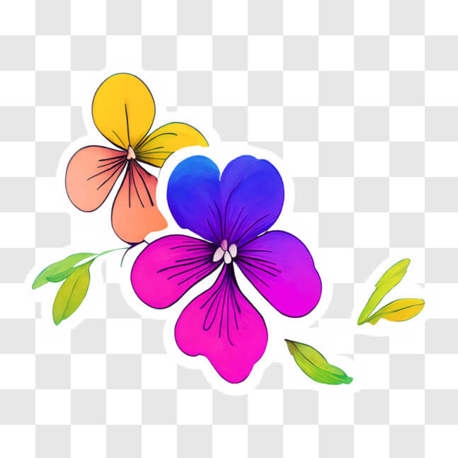 Download Vibrant Flowers on Dark Background PNG Online - Creative Fabrica