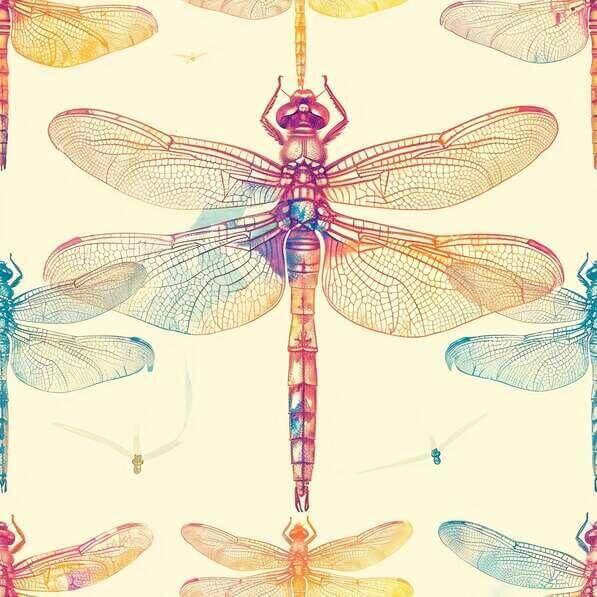 Download Colorful Dragonfly Seamless Pattern Patterns Online - Creative ...