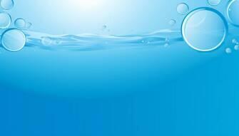 Blauer Wasserhintergrund mit Blasen und Kreisen Hintergründe thumbnail