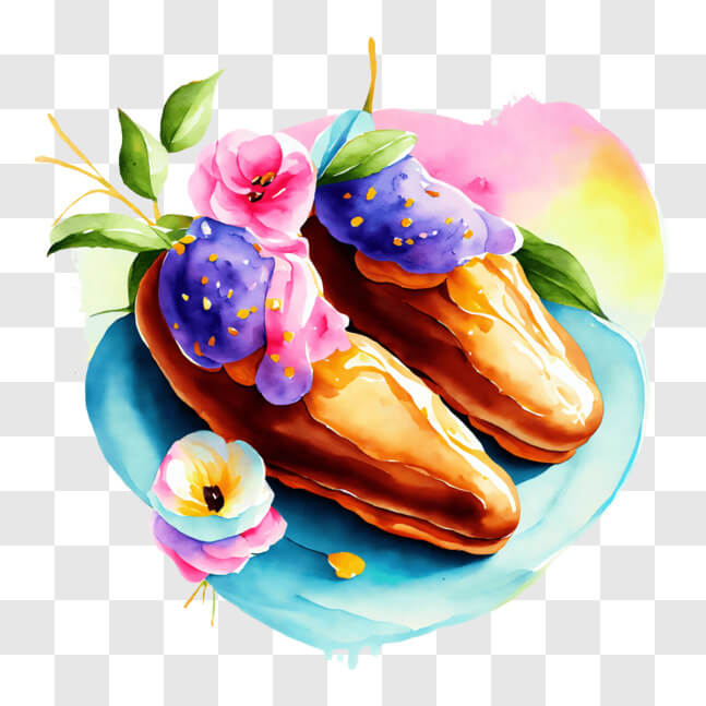 Download Colorful Donuts with Icing and Flowers PNG Online - Creative ...