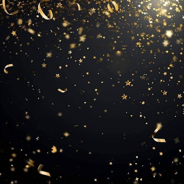 Download Gold Confetti and Stars on Black Background Backgrounds Online ...
