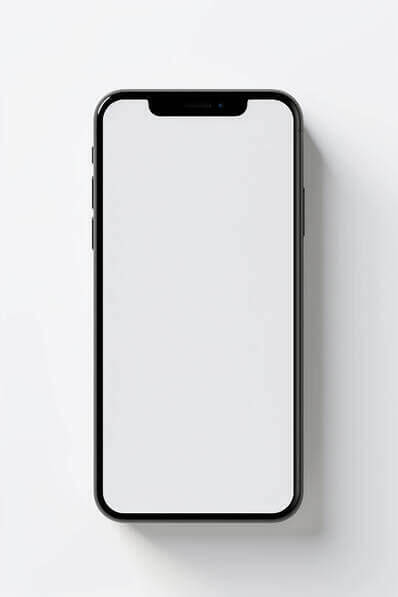 Download White Smartphone with Blank Screen on Off-White Background ...