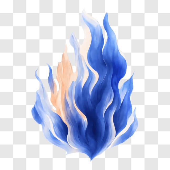 Download Blue and White Floating Flame - Abstract Representation of ...