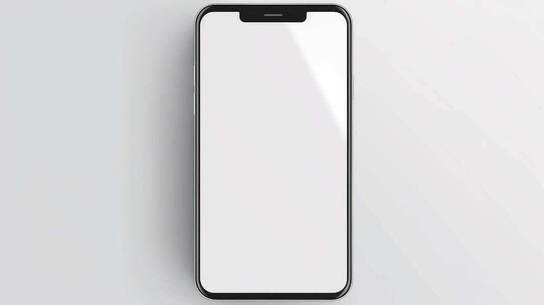 Download Blank Screen White Smartphone on Off-White Background Mockups ...