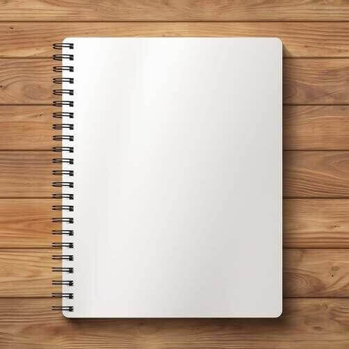 Download Empty Notebook on Wooden Background Mockups Online - Creative ...