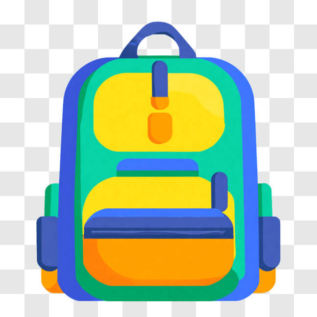 Backpack Icon Colorful Download Colorful Backpack on Black Background PNGs Online - Creative ...