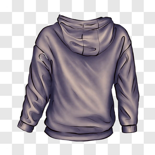 Download Stylish Purple Sweatshirt with Back Buttons and Pocket PNG ...