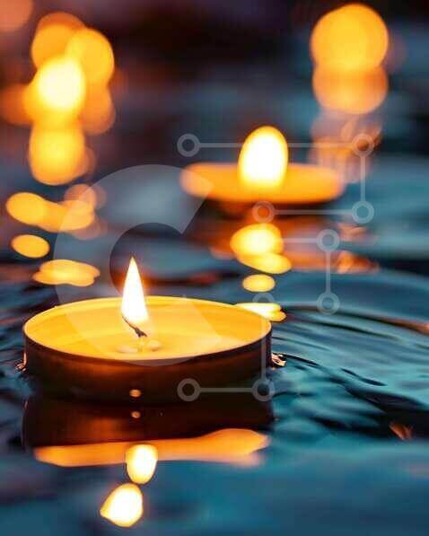 Candles Floating in Water: Symbolism and Meaning stock photo | Creative ...