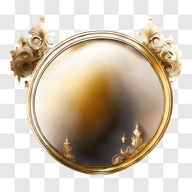 Download Ornate Gold-Framed Mirror for Decorative Display PNG Online ...
