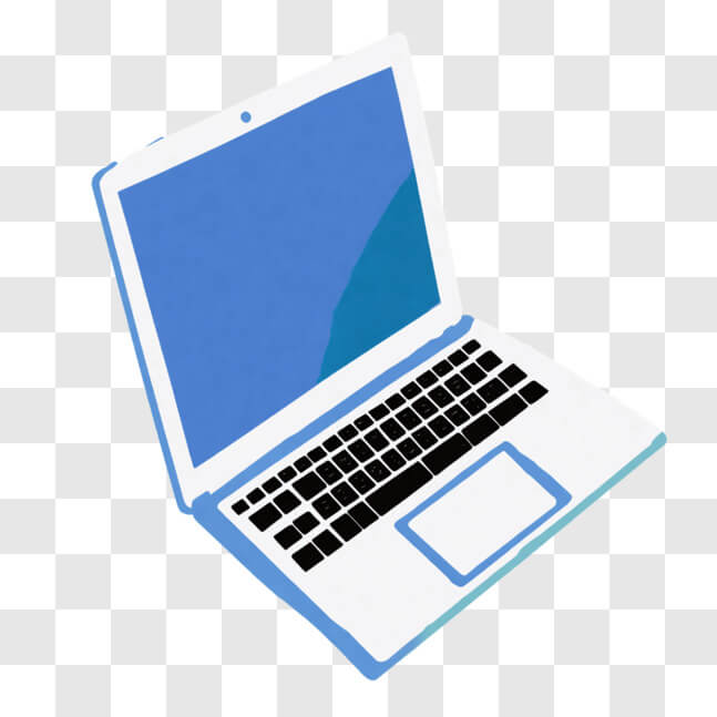 Download Open Laptop Computer with Desktop Icons PNGs Online - Creative ...