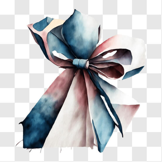 Blue Coquette ribbon bow watercolor 36134148 PNG