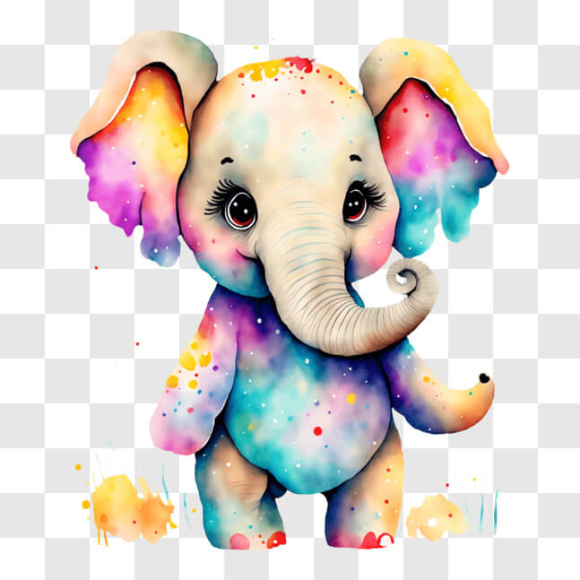 Download Vibrant and Energetic Elephant in Natural Setting PNG Online ...
