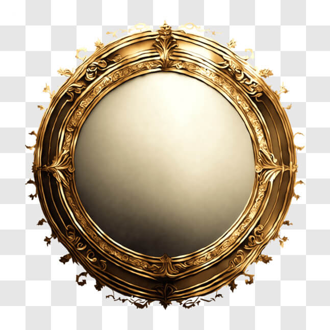 Download Elegant Ornate Gold Mirror for Interior Decor PNG Online ...