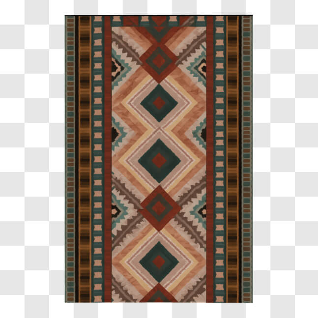 Good Rug Pattern Png Download Southwestern Rug with Brown, Green, and Blue Geometric ...