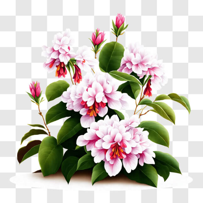 Download Pink Flowers in Upside-Down Pot PNG Online - Creative Fabrica