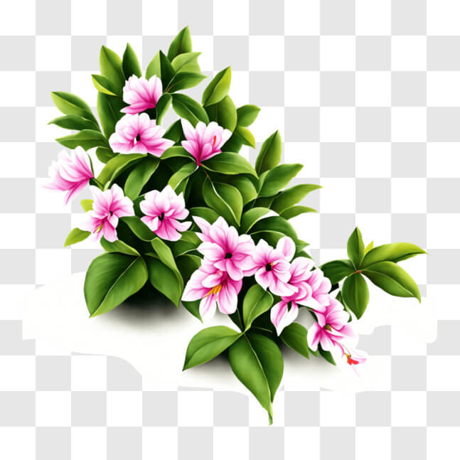 Download Beautiful Pink Flowers in Ornamental Garden PNG Online ...