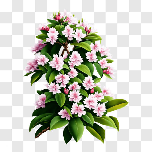 Download Beautiful Pink Flowers in Full Bloom PNG Online - Creative Fabrica