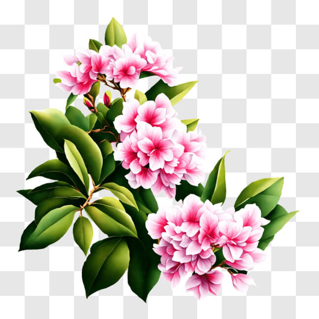 Download Vibrant Pink Flowers on Black Background PNG Online - Creative ...