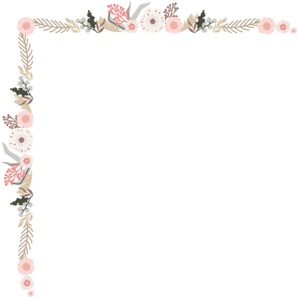 Download Black Frame with Pink and White Flowers Borders & Corners ...