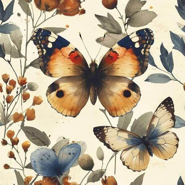 Download Seamless Butterfly and Flower Pattern Patterns Online ...