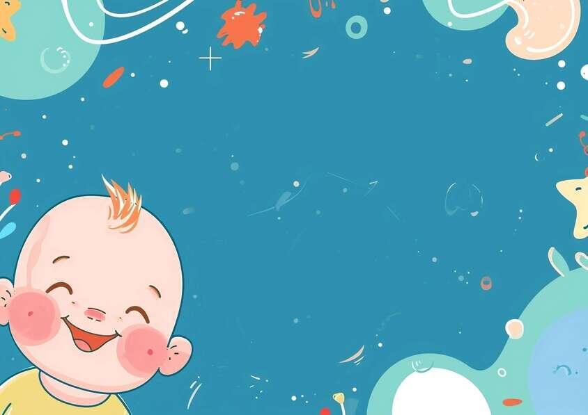 Download Happy Cartoon Baby with Abstract Background Backgrounds Online ...