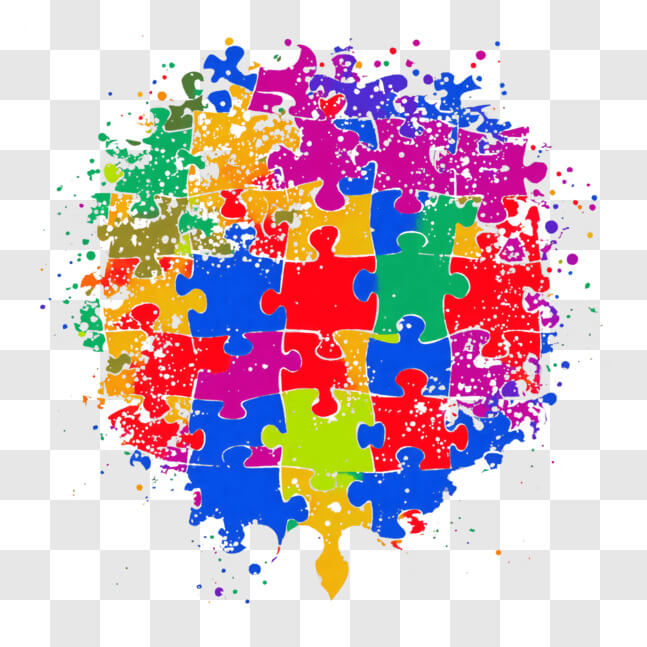 Descarga Pieza de rompecabezas colorida para la conciencia del autismo