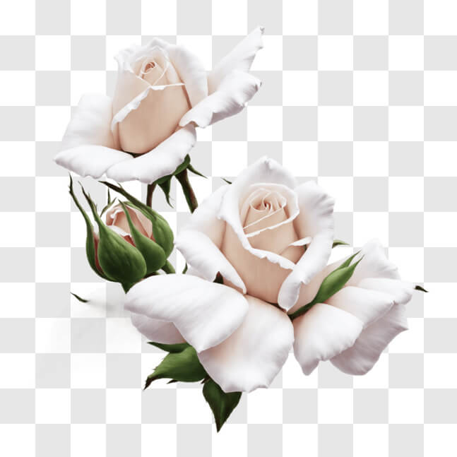 Descarga Elegante Ramo de Rosas Blancas