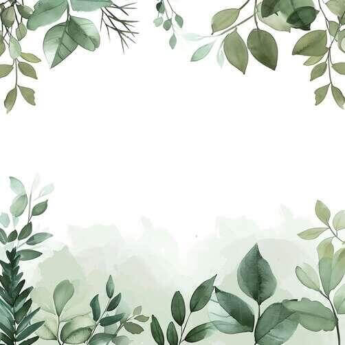 Download Watercolor Background with Green Leaves and Branches ...