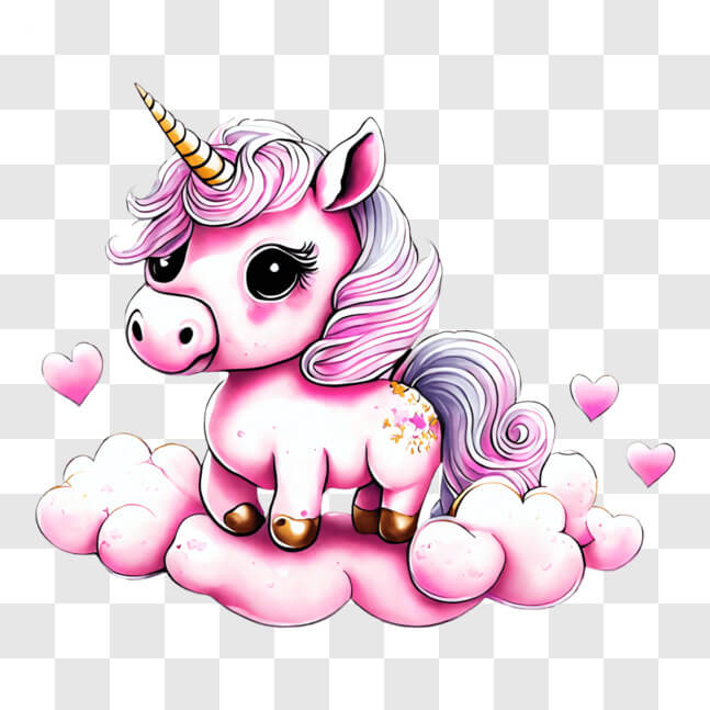 Download Believe in Your Dreams with a Cute Pink Unicorn PNG Online ...
