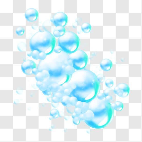 Download Group of blue soap bubbles floating in the air PNGs Online ...