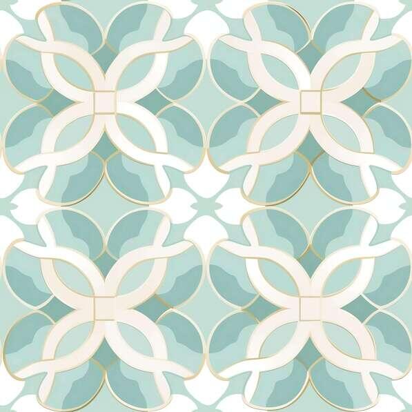 Download Elegant Blue and White Tiled Floral Pattern Patterns Online ...